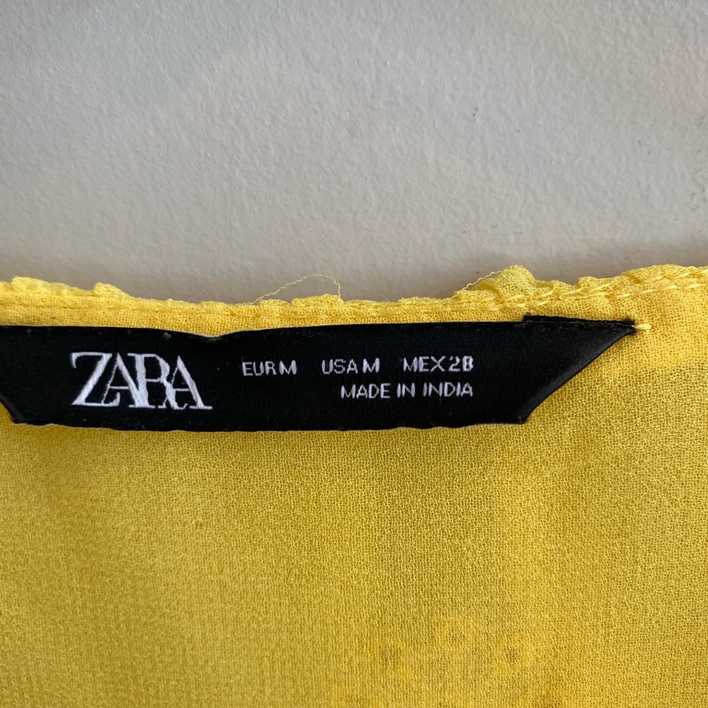 Yellow Ruffled Women's Top - Picture 2 of 4